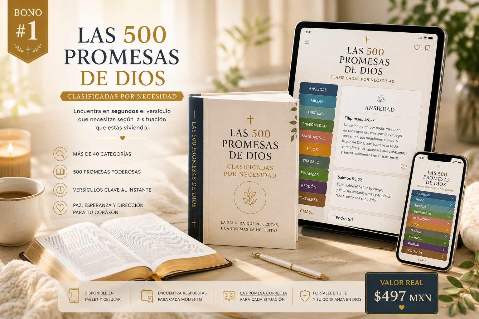 Las 500 Promesas de Dios Clasificadas por Necesidad